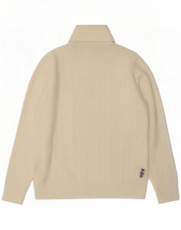 Marks & Spencer Γυναικείο πουλόβερ με ρολό λαιμόκοψη UK 16 Large Off White