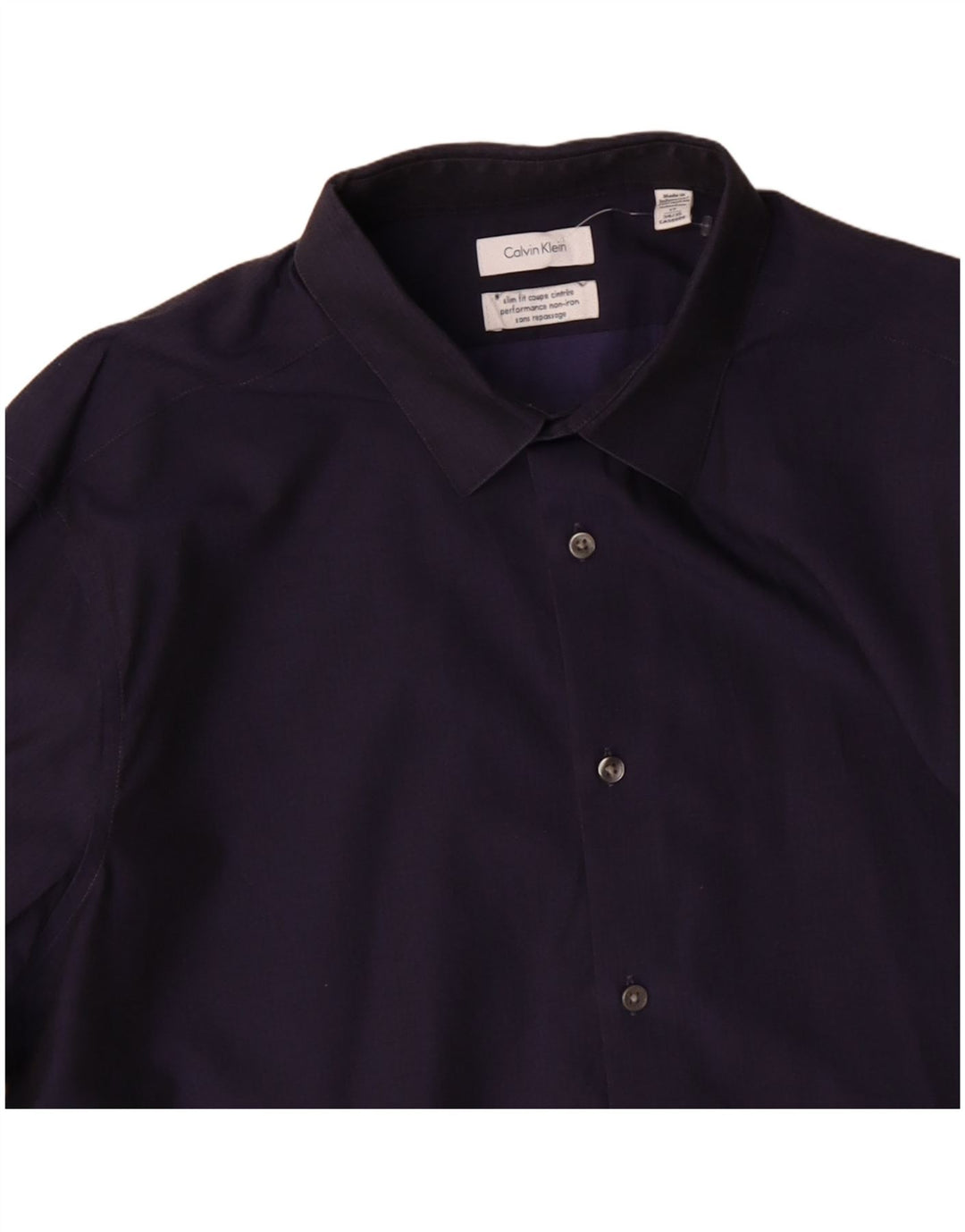 CALVIN KLEIN JEANS Ανδρικό πουκάμισο Slim Fit Μέγεθος 17 XL Navy Blue βαμβακερό