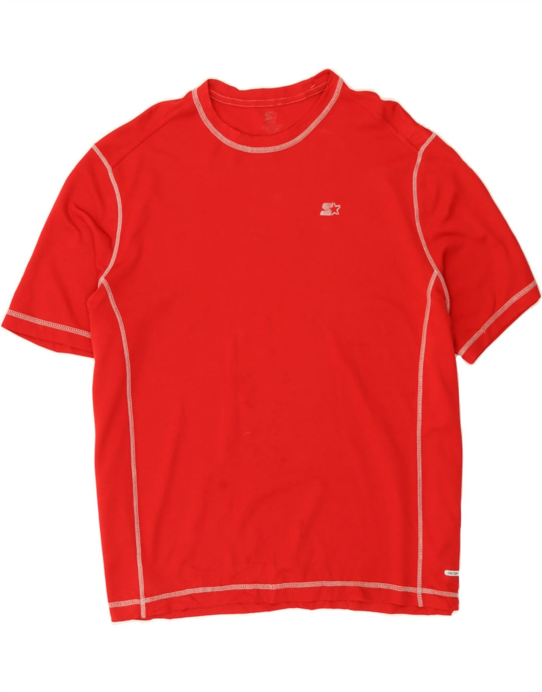 STARTER Mens T-Shirt Top Large Red Polyester Vintage Starter and Second-Hand Starter from Messina Hembry 