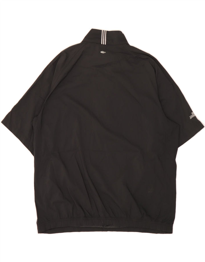 ADIDAS Mens Zip Neck Pullover Tracksuit Top XL Black Polyester Vintage Adidas and Second-Hand Adidas from Messina Hembry 