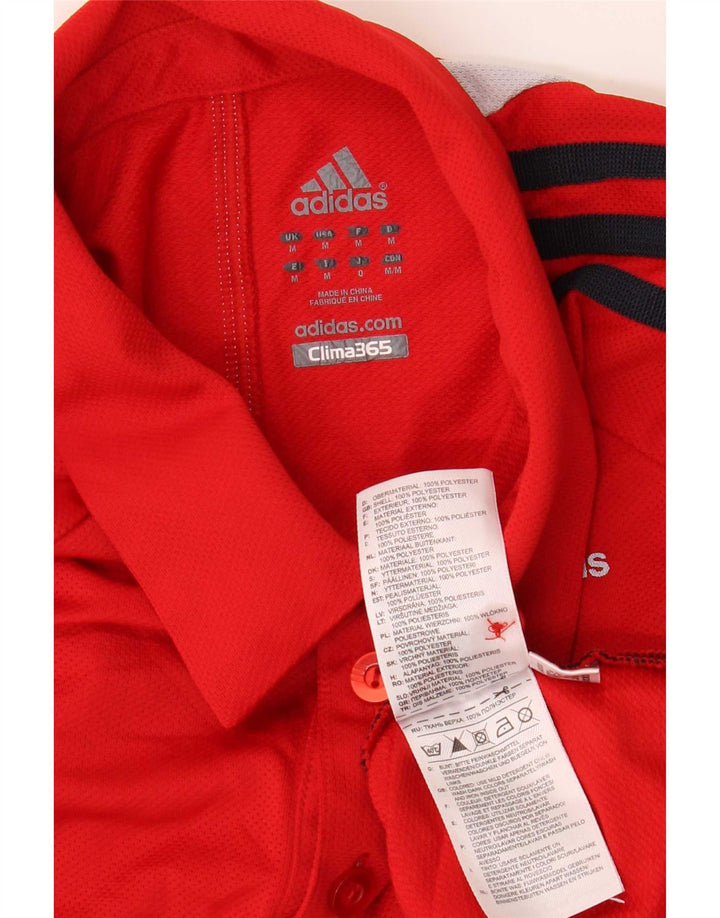 Ανδρικό πουκάμισο Adidas Clima 365 Polo Medium Red Colorblock Πολυεστέρας