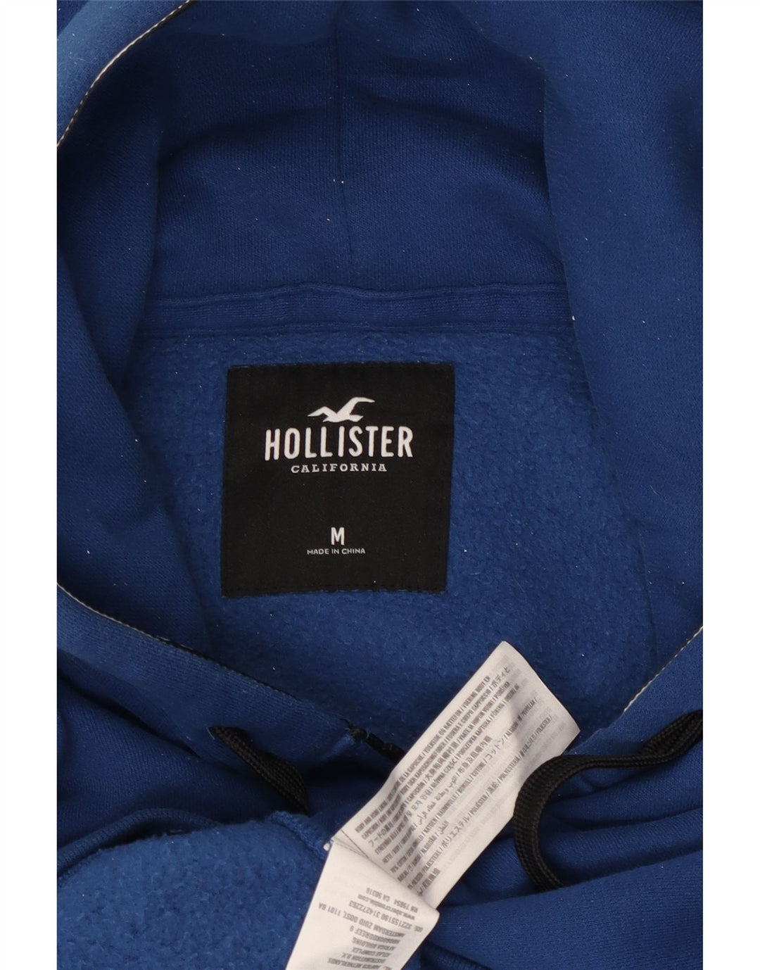 Ανδρικό πουλόβερ με κουκούλα με φερμουάρ HOLLISTER Μεσαίο μπλε βαμβακερό