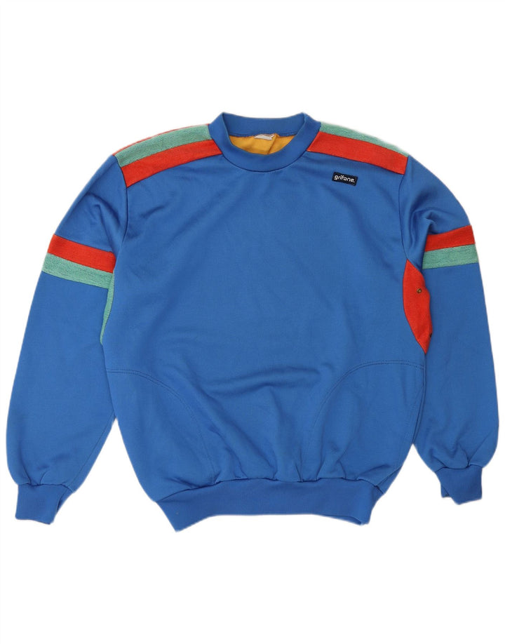 Vintage ανδρικό φούτερ Jumper με μεγάλο μπλε χρώμα