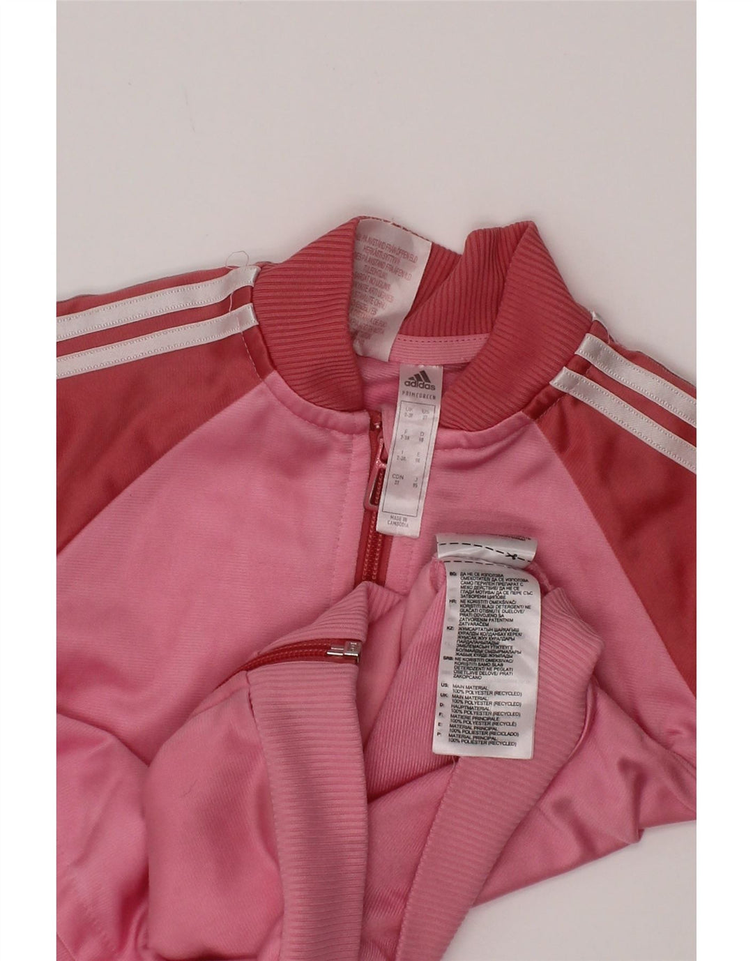 Κορίτσια αθλητική φόρμα Adidas Top Jacket 2-3 Years Pink Colourblock Polyester