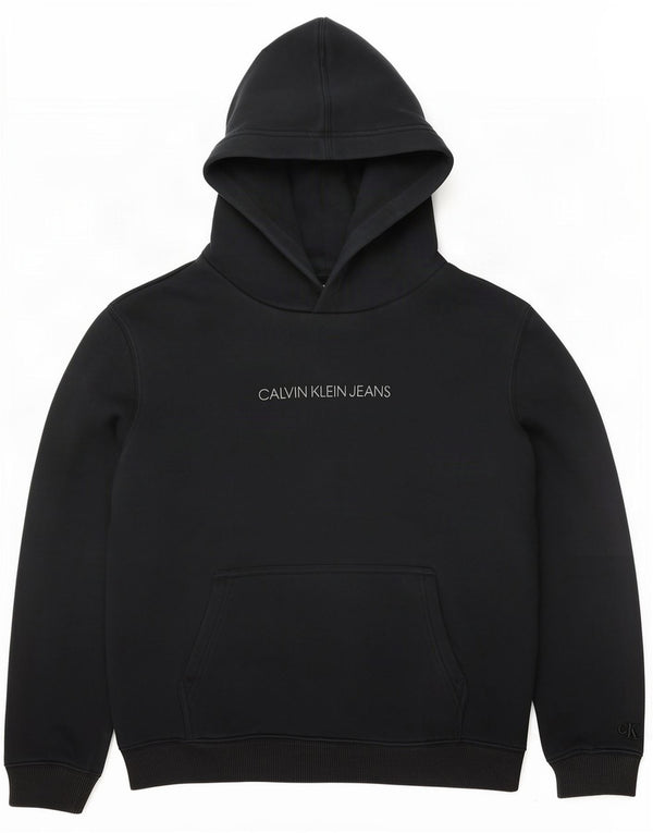 Γυναικείο Calvin Klein Jeans Graphic Hoodie Jumper UK 14 Medium Navy Blue