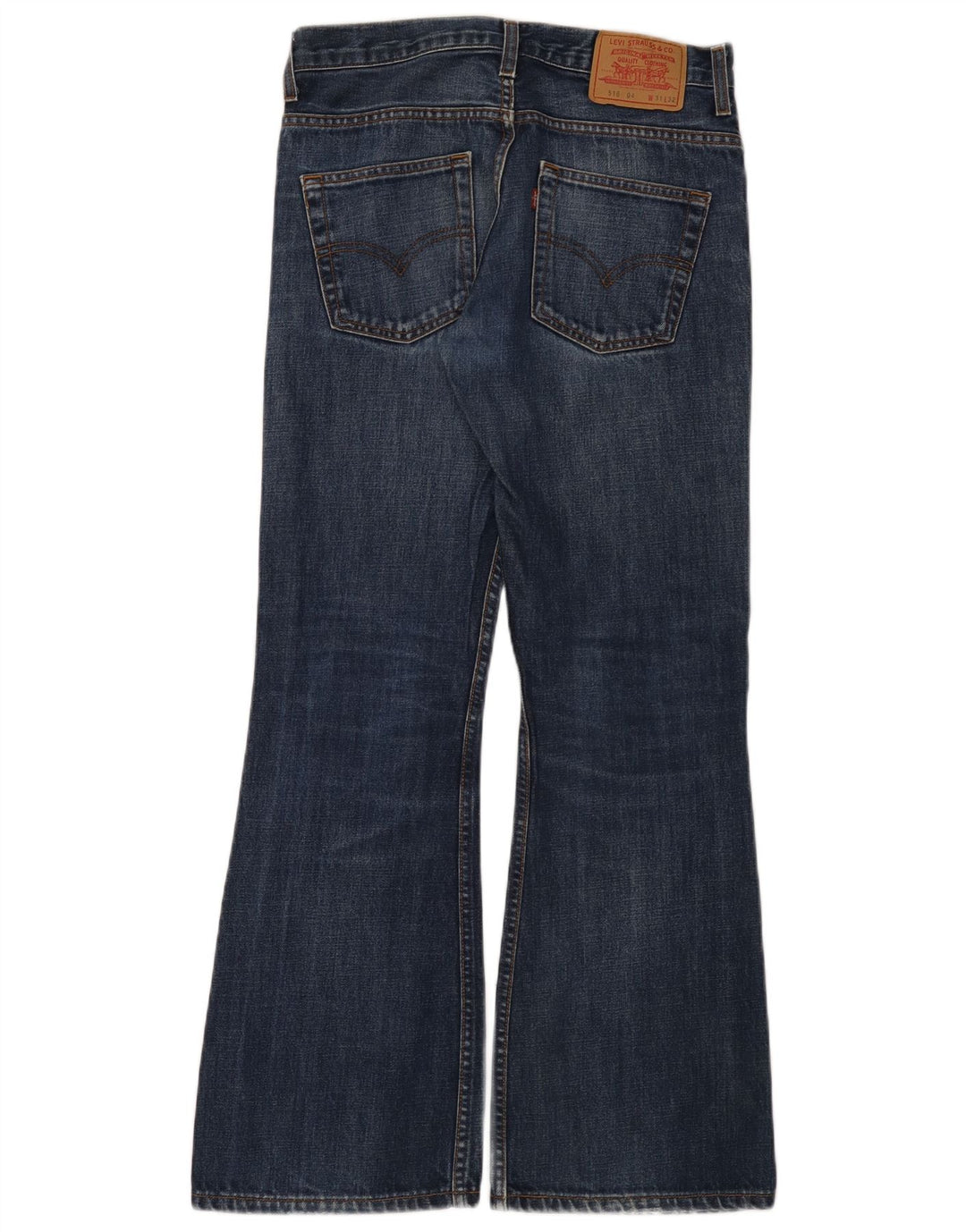 Levi's Womens 516 Flared Jeans W31 L32 Blue Cotton