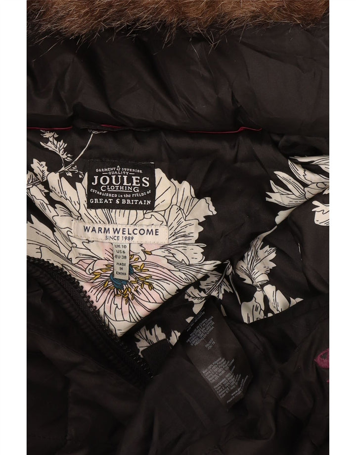 Joules Γυναικείο Καπιτονέ παλτό UK 10 Small Black Polyester