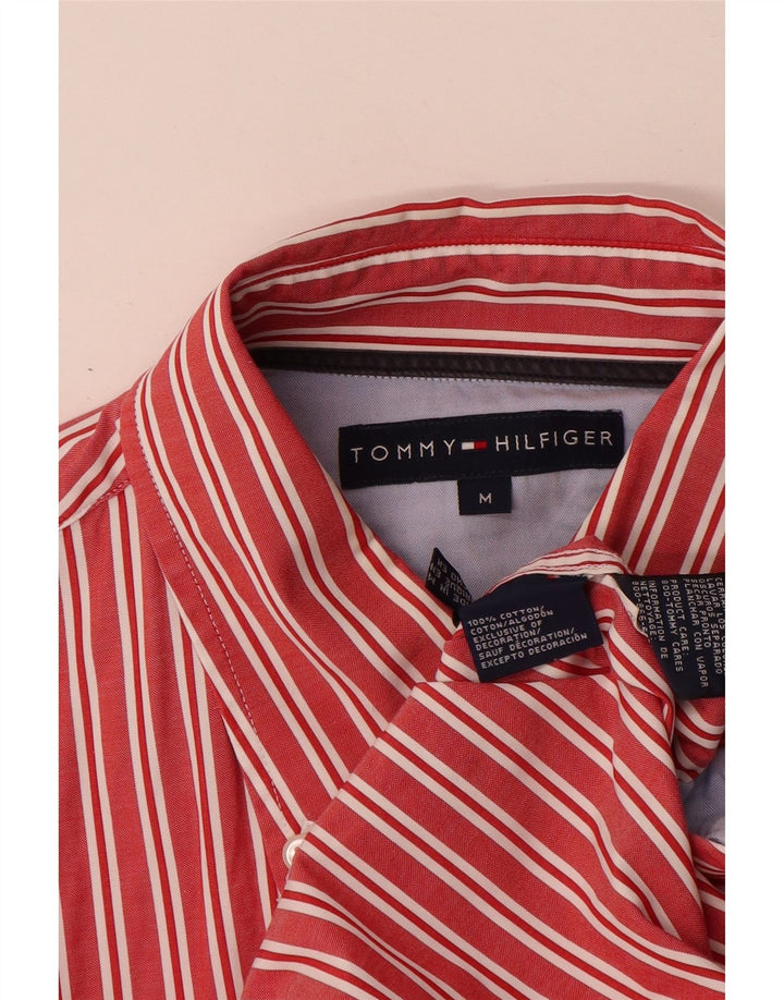 Ανδρικό πουκάμισο Tommy Hilfiger, Βαμβακερό μεσαίο κόκκινο ριγέ