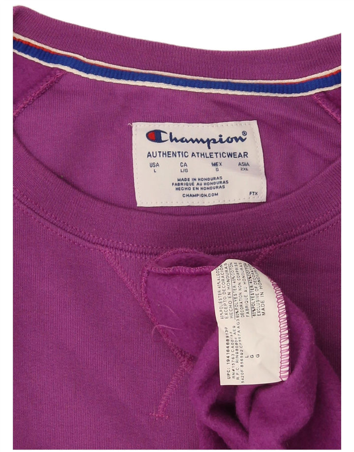 Champion Γυναικεία γραφικά φούτερ Jumper UK 16 Large Purple Polyester