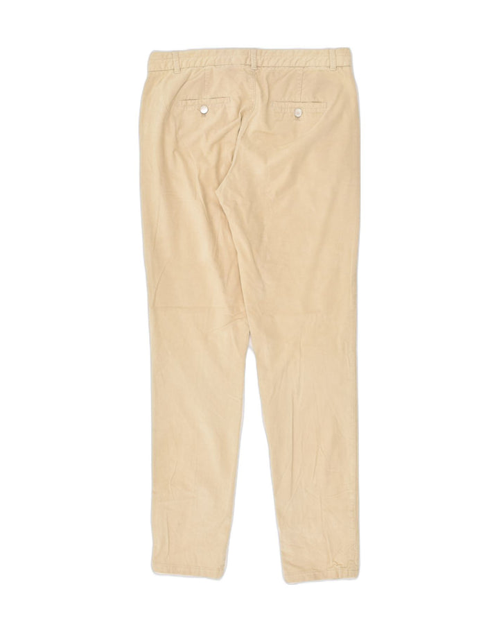 MASSIMO DUTTI Womens Slim Chino Trousers US 8 Medium W30 L29 Beige Cotton | Vintage Massimo Dutti | Thrift | Second-Hand Massimo Dutti | Used Clothing | Messina Hembry 