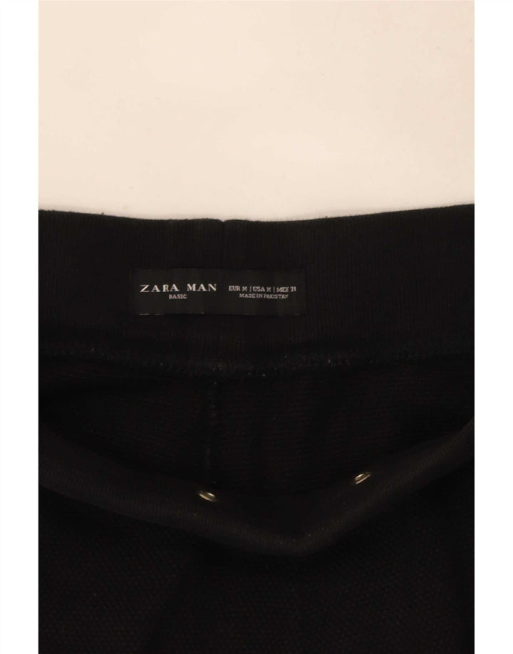 Ανδρική φόρμα Zara Παντελόνι Joggers Μεσαίο Μαύρο Βαμβακερό
