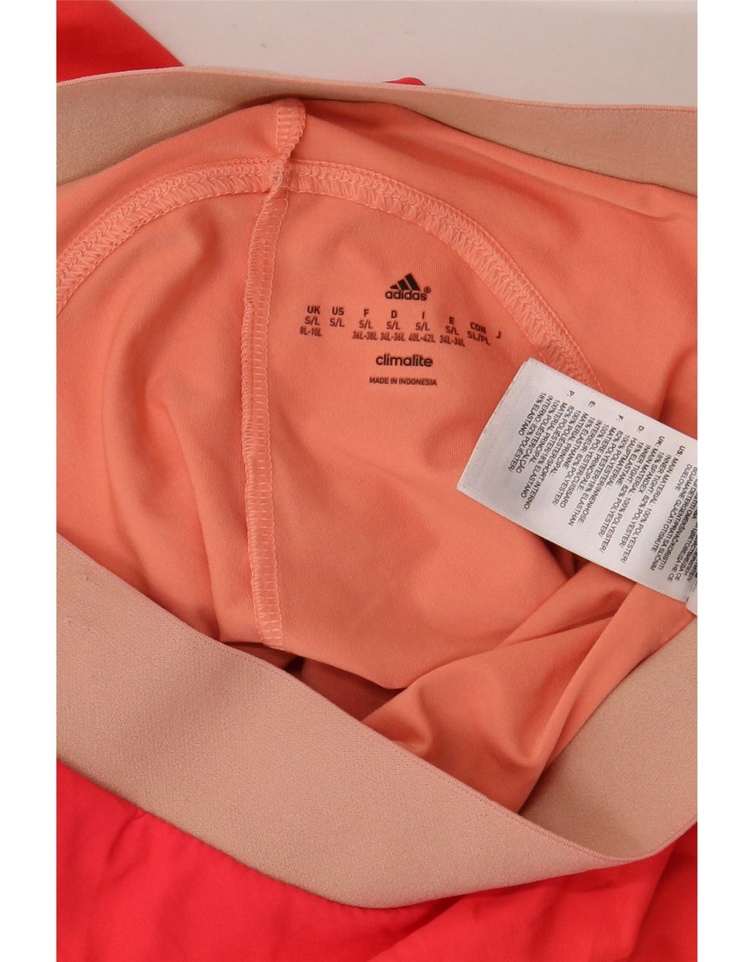 ADIDAS Γυναικεία φούστα τένις Climalite UK 8/10 Μικρός πορτοκαλί πολυεστέρας