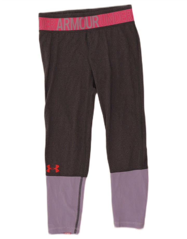 Under Armour Girls Graphic κολάν 9-10 ετών Medium Grey Colourblock