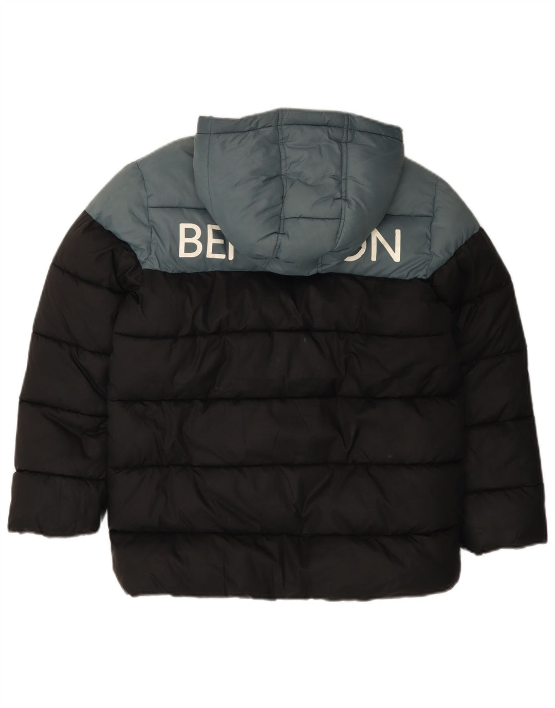Μπουφάν BENETTON Boys Graphic Padded Jacket 10-11 Years XL Black Colourblock