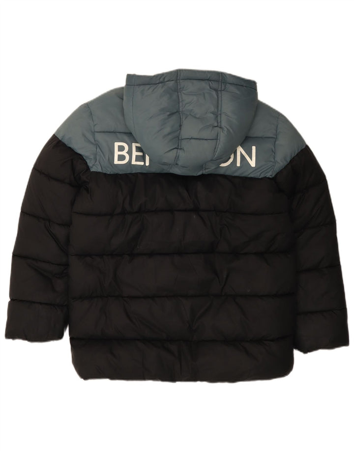 Μπουφάν BENETTON Boys Graphic Padded Jacket 10-11 Years XL Black Colourblock