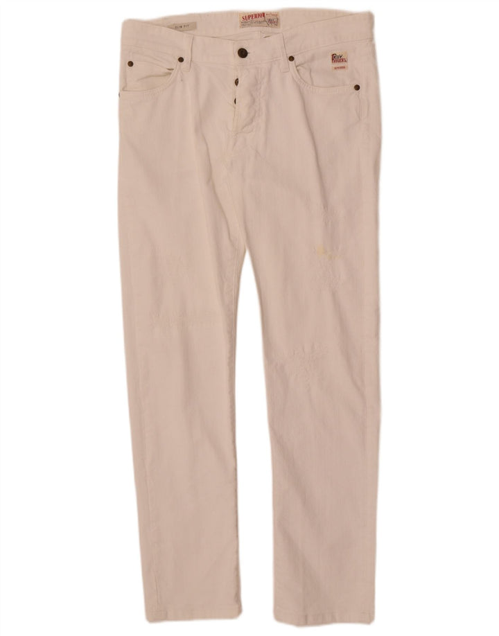Roy Rogers Γυναικείο Slim Jeans W34 L30 Λευκό βαμβακερό