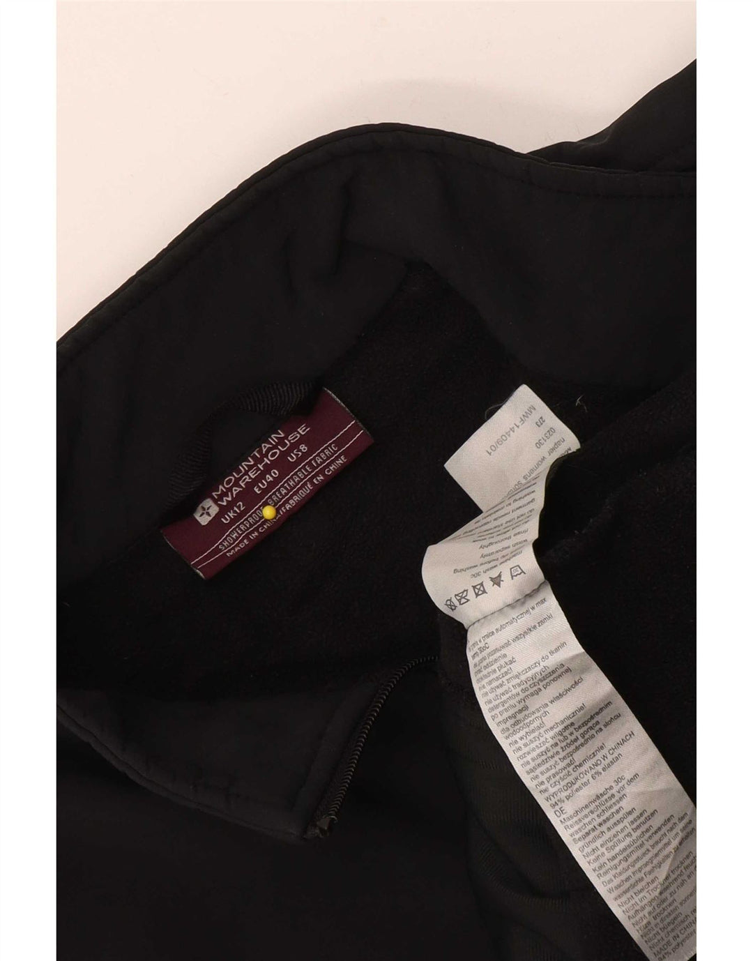 Mountain Warehouse Γυναικείο Αντιανεμικό Μπουφάν UK 12 Medium Black Polyester