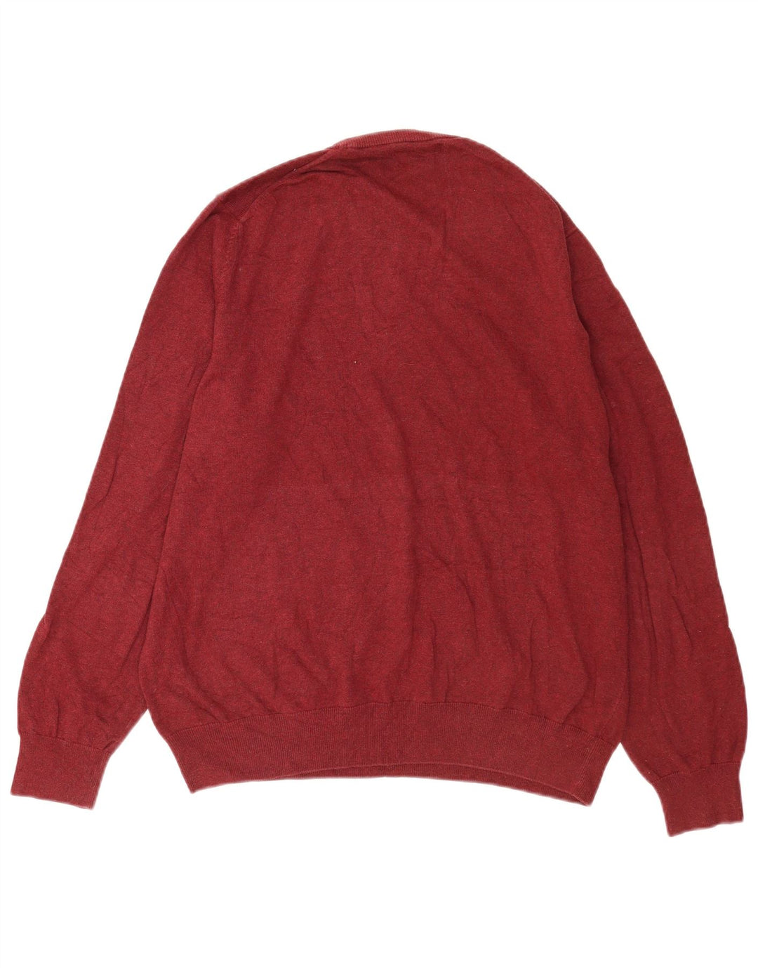Ανδρικό πουλόβερ Marks & Spencer Crew Neck Jumper XL Κόκκινο βαμβακερό