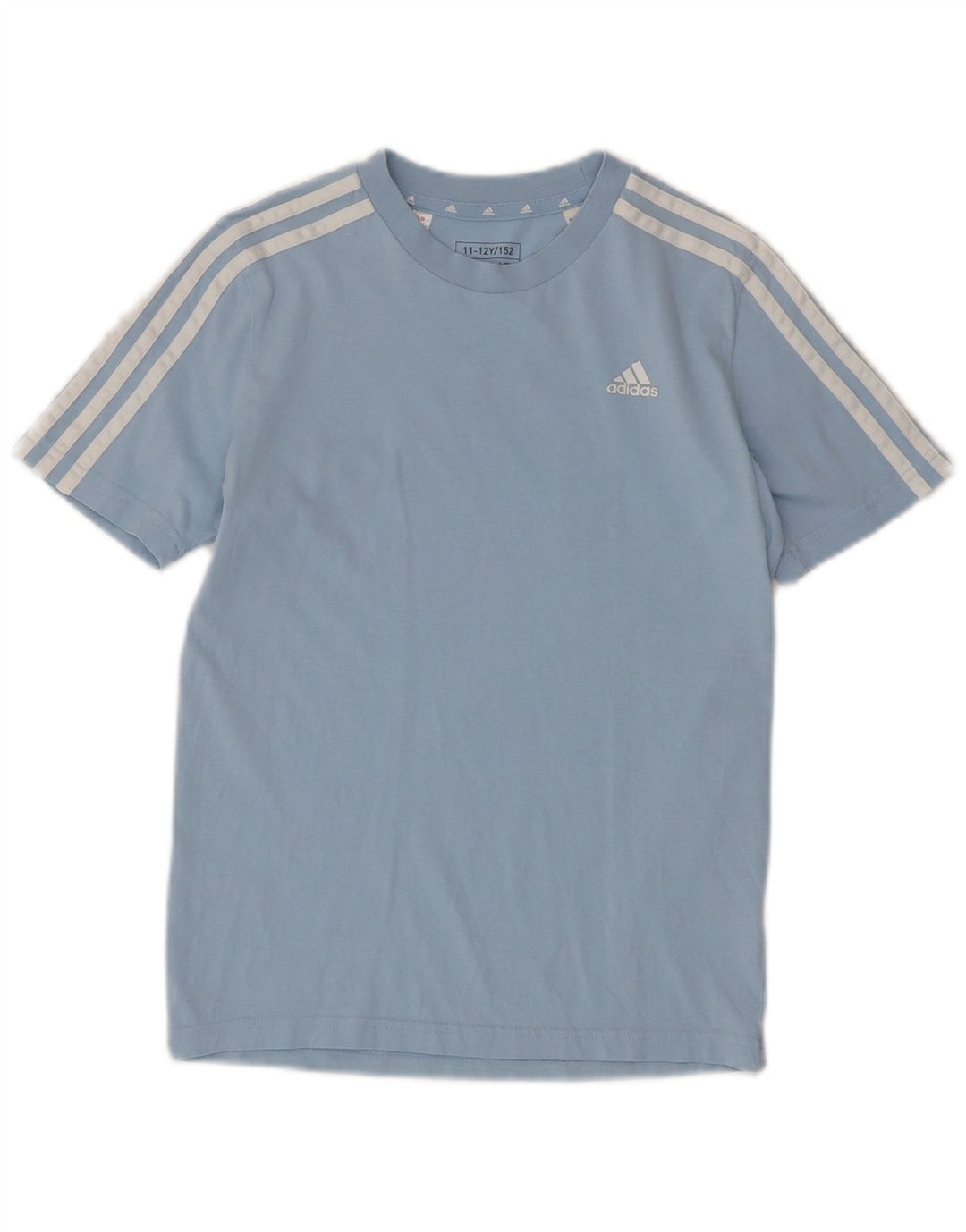 ADIDAS Boys T-Shirt Top 11-12 Years Blue Cotton