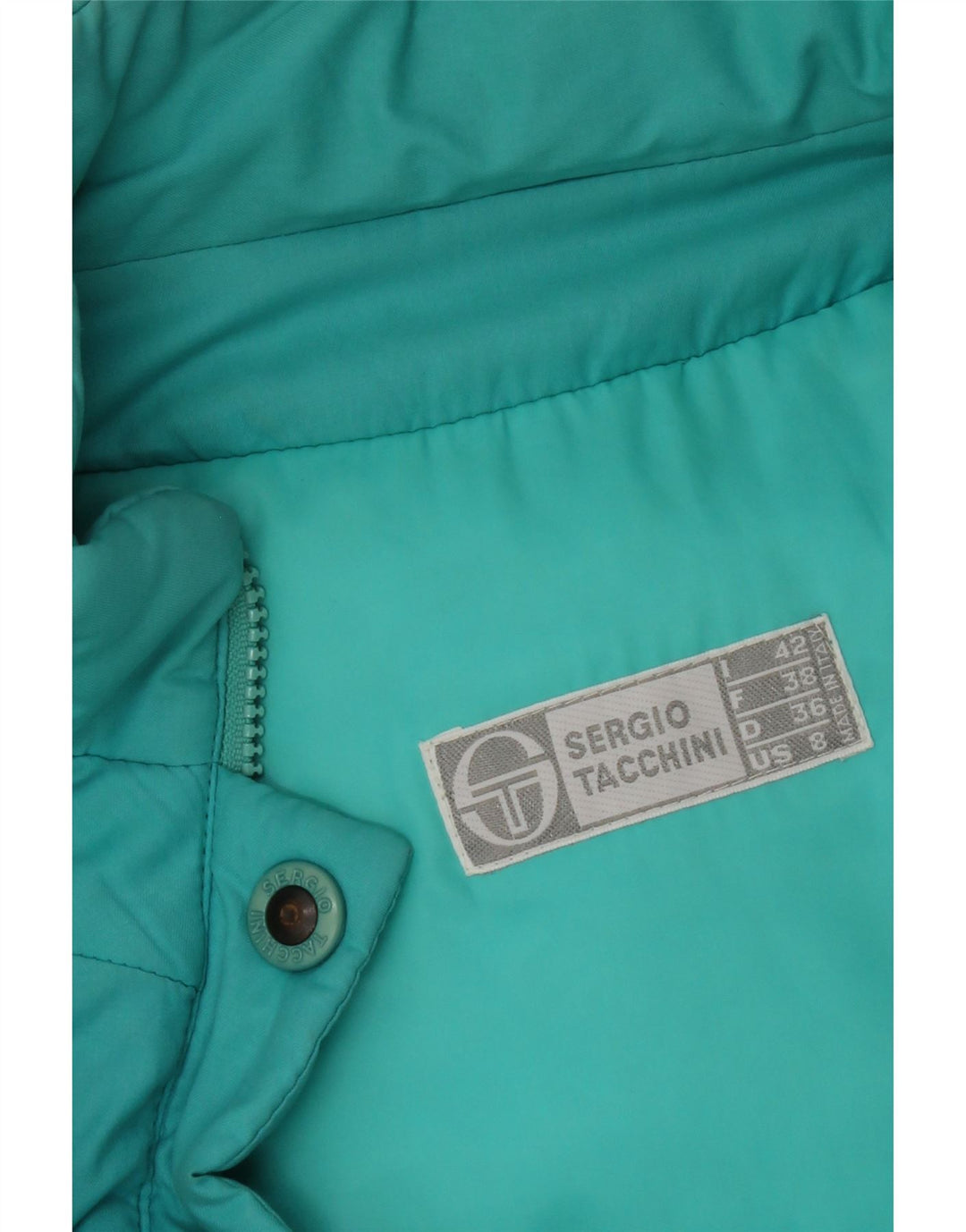 Sergio Tacchini Γυναικείο Loose Fit Crop Padded Jacket IT 42 Medium Turquoise