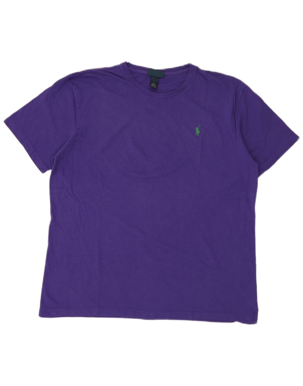 Polo Ralph Lauren Ανδρικό T-Shirt Top μεγάλο μωβ βαμβακερό