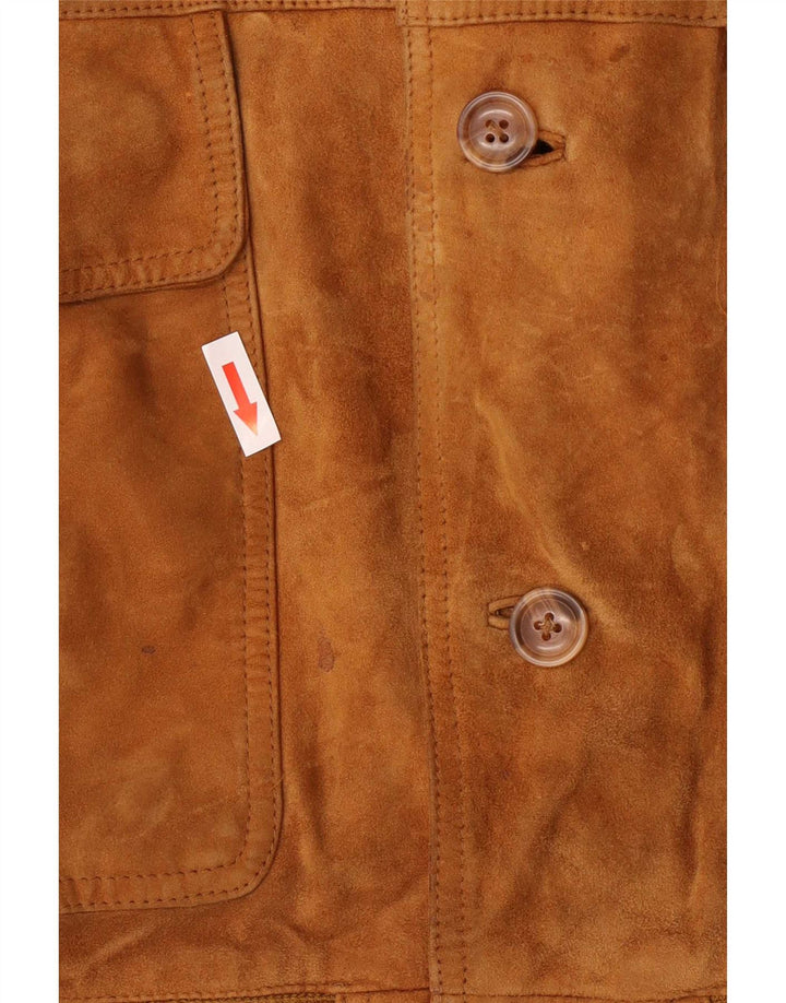 Vintage Ανδρικό Suede Jacket IT 50 Large Brown