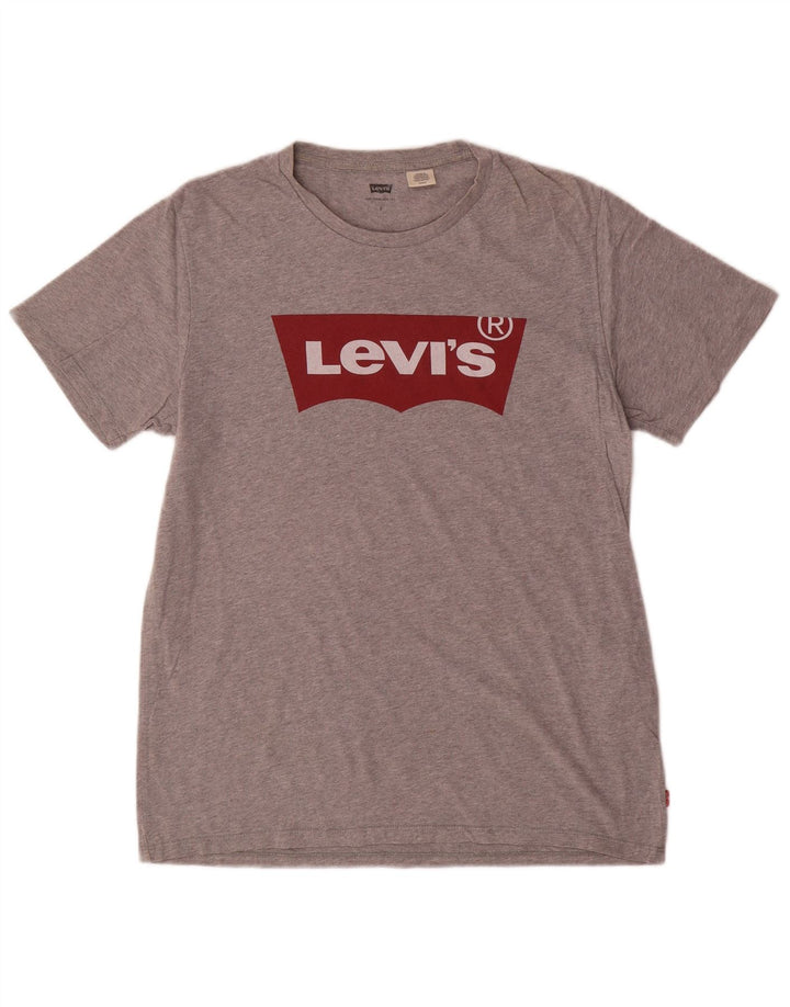 Ανδρικό γραφικό μπλουζάκι Levi's Small γκρι βαμβακερό