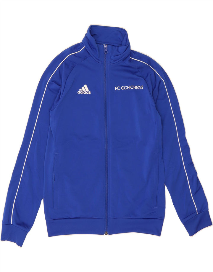 ADIDAS Boys Tracksuit Top Jacket 11-12 Years Blue Polyester Vintage Adidas and Second-Hand Adidas from Messina Hembry 