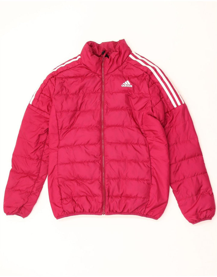 Adidas Γυναικείο μπουφάν με επένδυση UK 16/18 μεγάλο ροζ πολυεστέρας