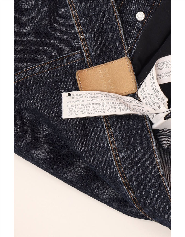 Zara Γυναικείο Τζιν Μπουφάν UK 12 Medium Navy Blue Cotton