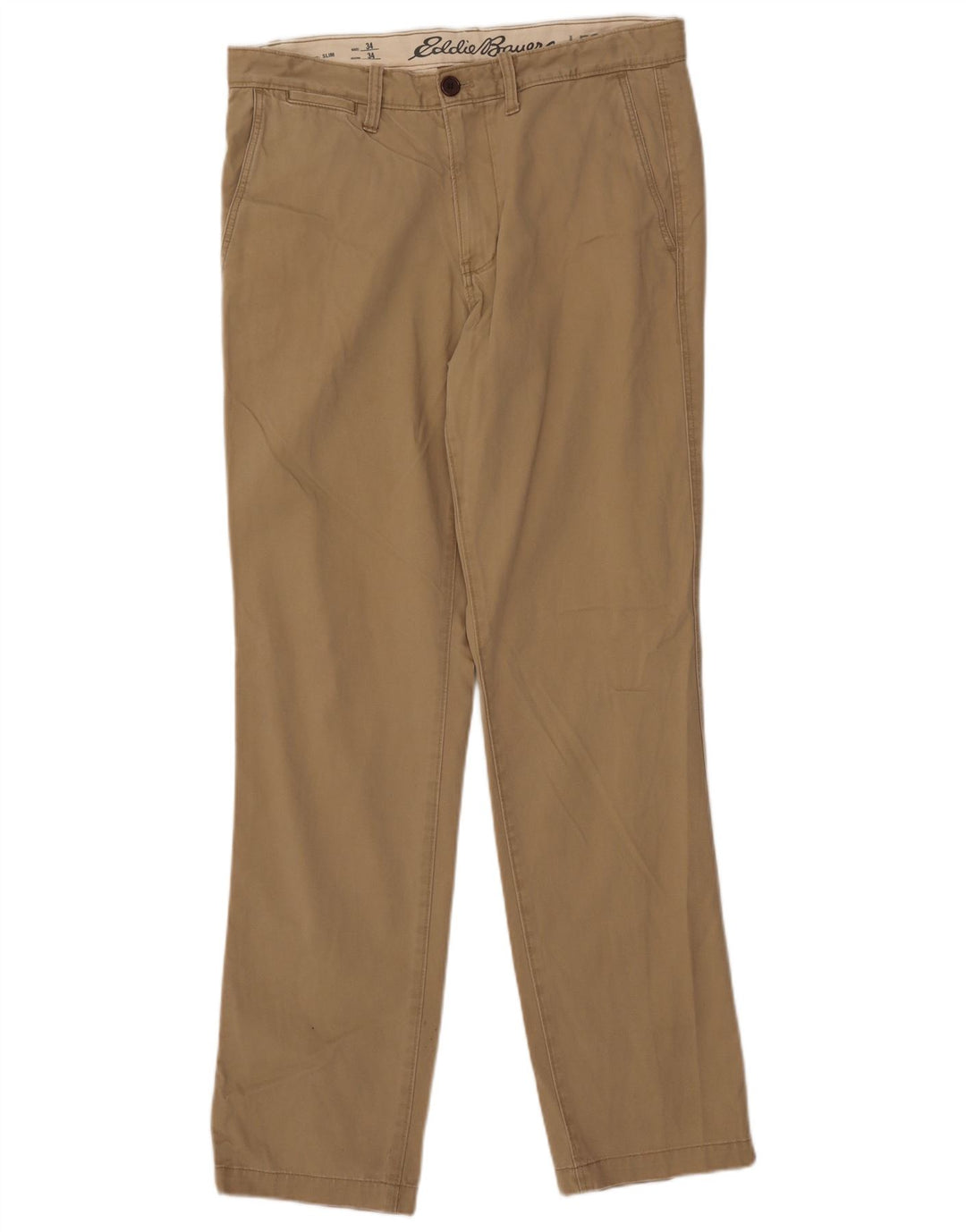 EDDIE BAUER Ανδρικό λεπτό παντελόνι Chino W34 L34 Μπεζ βαμβακερό