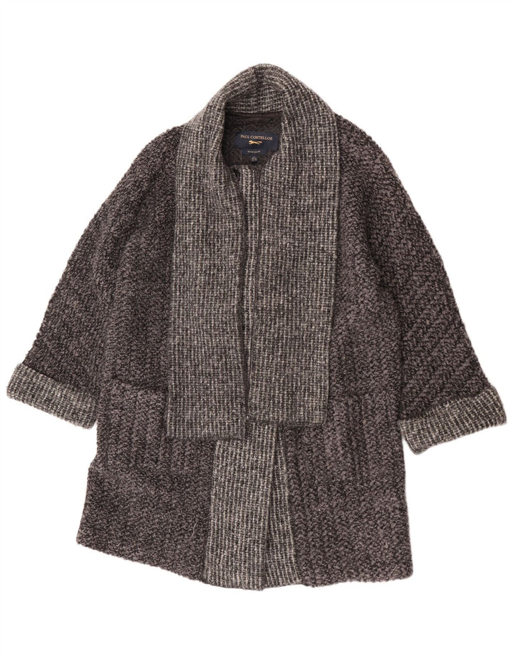 Paul Costelloe Γυναικείο Πανωφόρι UK 16 Large Grey Colourblock μαλλί