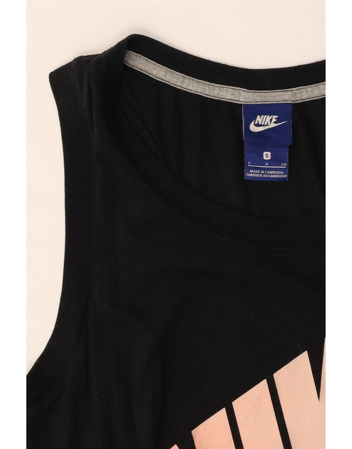Γυναικείο γραφικό μπλουζάκι NIKE Top UK 10 Small Black