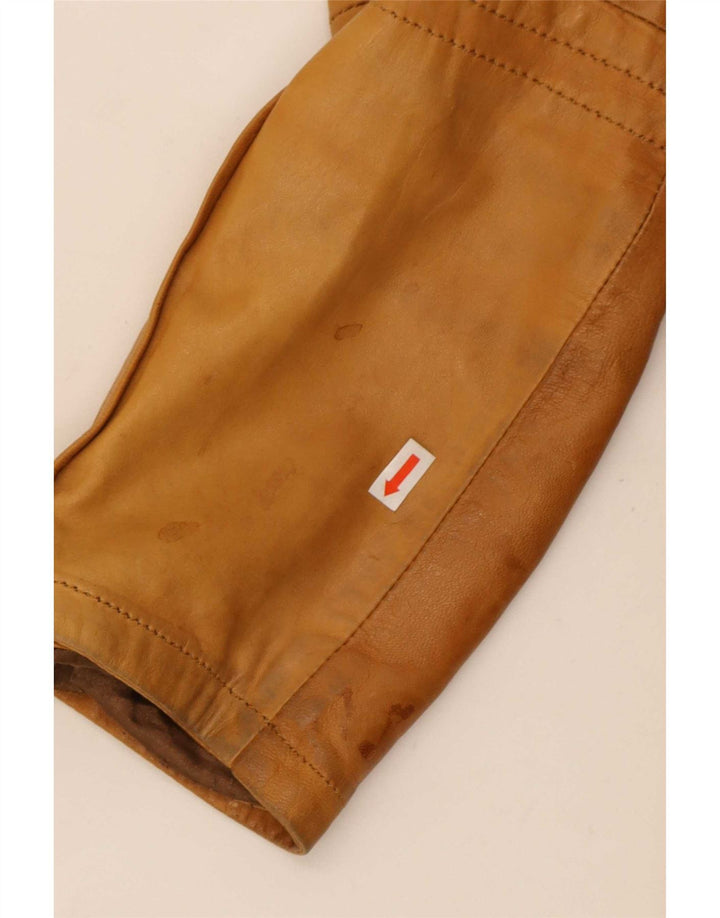 Zara Γυναικείο Δερμάτινο Μπουφάν UK 18 XL Μπεζ