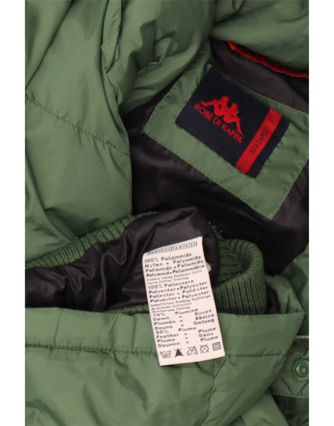 Kappa Ανδρικό μπουφάν με επένδυση UK 46 3XL Green Polyamide
