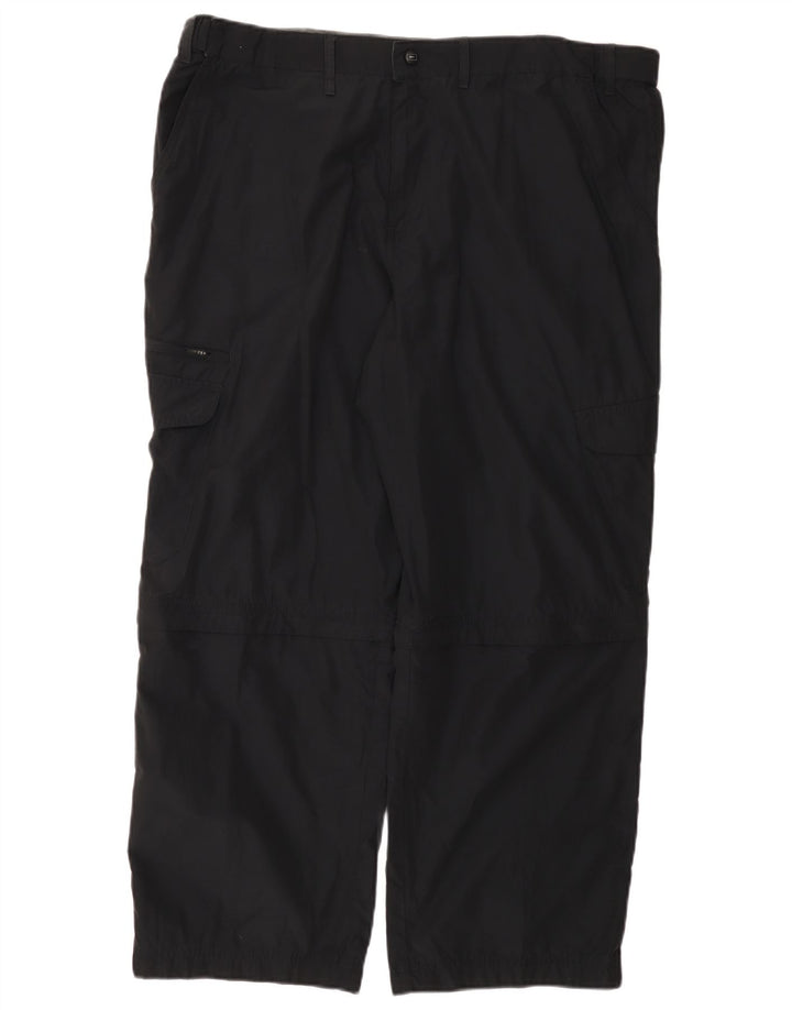 Marks & Spencer Ανδρικό ίσιο παντελόνι Cargo W42 L29 Μαύρο Πολυαμίδιο