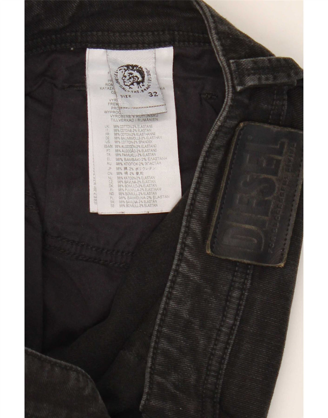 Diesel γυναικείο ίσιο τζιν W32 L31 μαύρο βαμβακερό