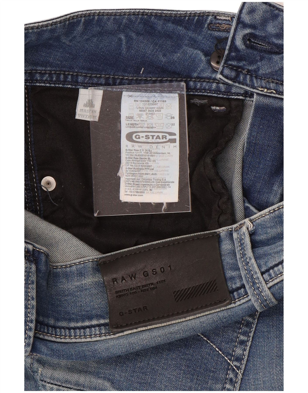 G-STAR Γυναικείο 3301 Slim Jeans W28 L32 Μπλε