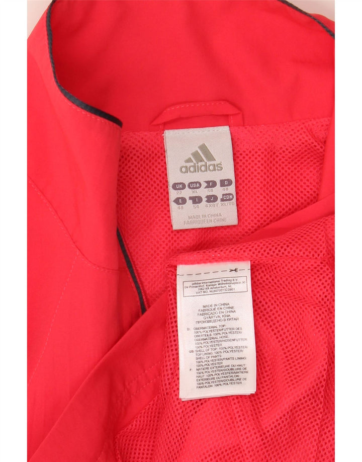 Γυναικεία αθλητική φόρμα Adidas Top Jacket UK 22 XL Red Polyester