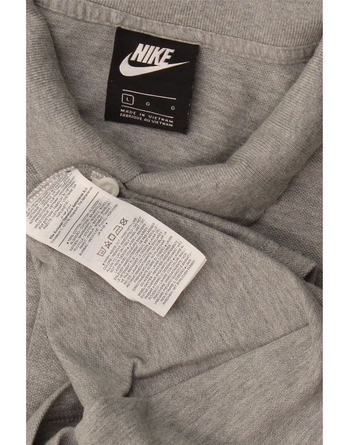 Ανδρικό πουκάμισο πόλο NIKE μεγάλο γκρι βαμβακερό