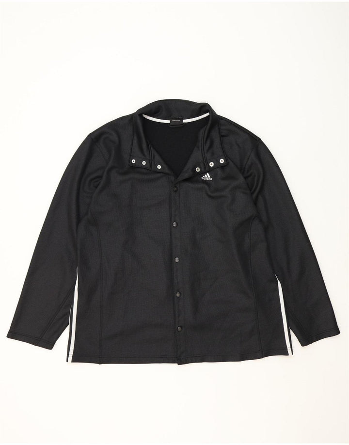 ADIDAS Mens Tracksuit Top Jacket XL Black Polyester Vintage Adidas and Second-Hand Adidas from Messina Hembry 