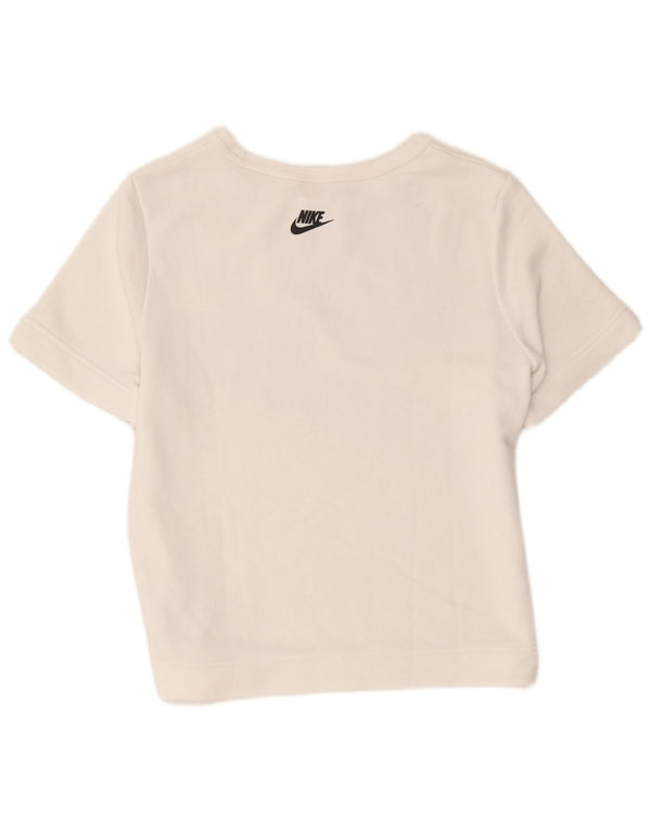 Γυναικείο κοντομάνικο γραφικό φούτερ Nike Jumper UK 14 Medium White