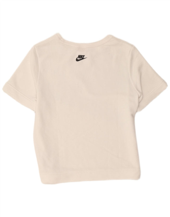 Γυναικείο κοντομάνικο γραφικό φούτερ Nike Jumper UK 14 Medium White