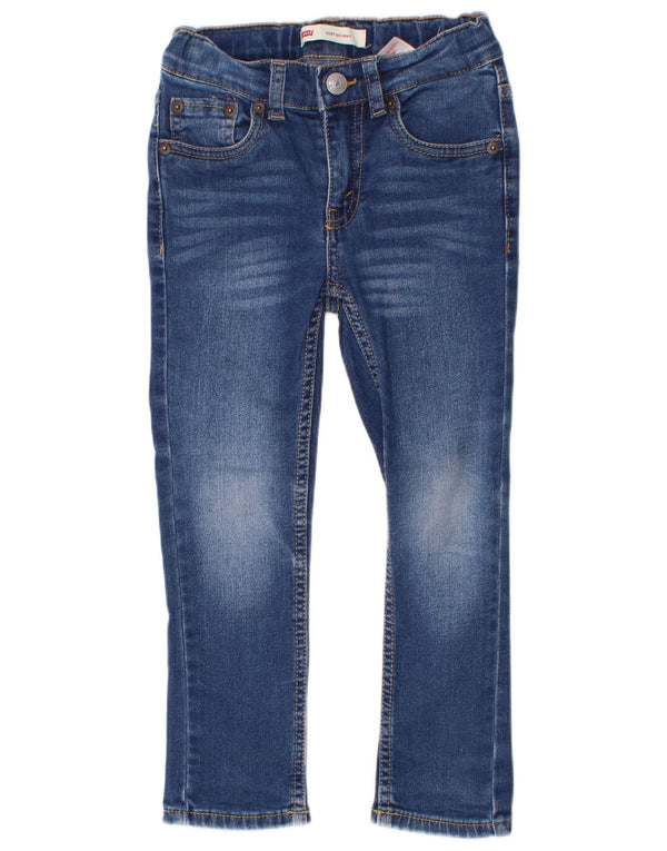 Levi's Boys Skinny Jeans 3-4 ετών W22 L17 Μπλε βαμβακερό