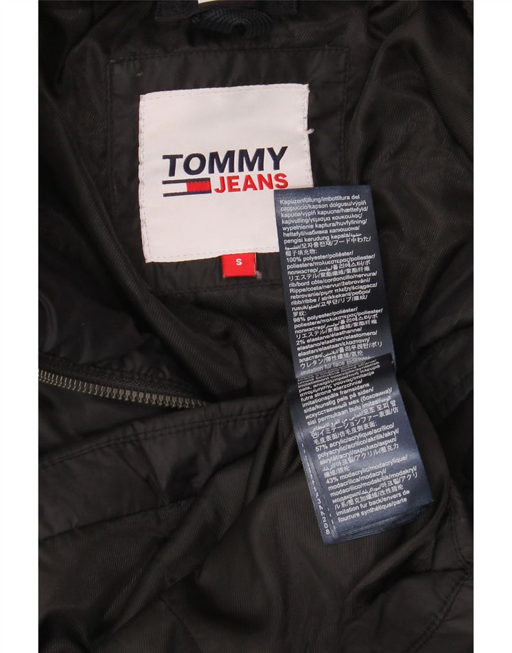 Tommy Hilfiger γυναικείο παλτό με κουκούλα UK 10 μικρό μαύρο πολυεστέρα