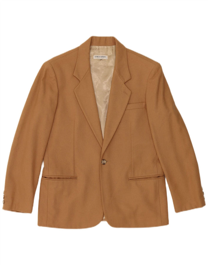 Armani Boys 1 Button Blazer Jacket 12-13 Years Brown Wool