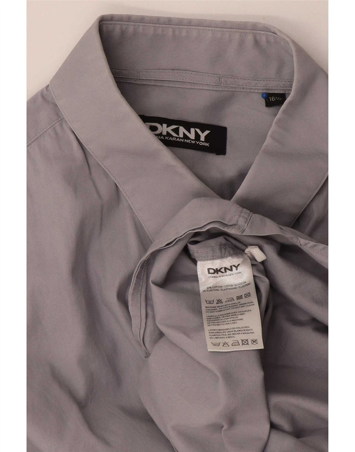Ανδρικό πουκάμισο Dkny Μέγεθος 16 1/2 Μεγάλο Γκρι Βαμβακερό