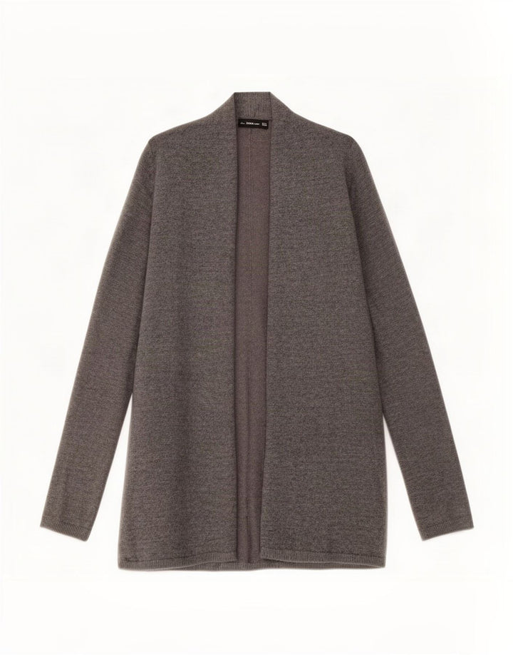 Zara Γυναικείο ανοιχτό πουλόβερ ζακέτα UK 10 Small Grey