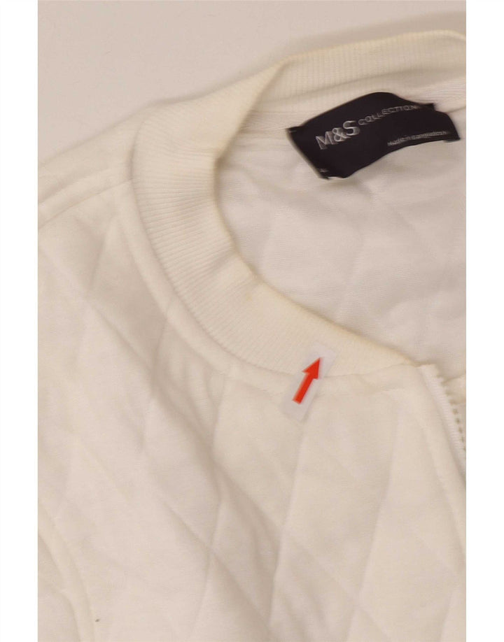 Marks & Spencer Γυναικείο Καπιτονέ μπουφάν UK 14 Large White Polyester