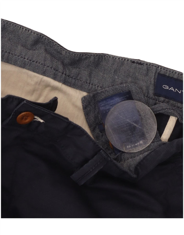 Ανδρικό ίσιο παντελόνι Chino GANT W40 L34 Μπλε Βαμβακερό
